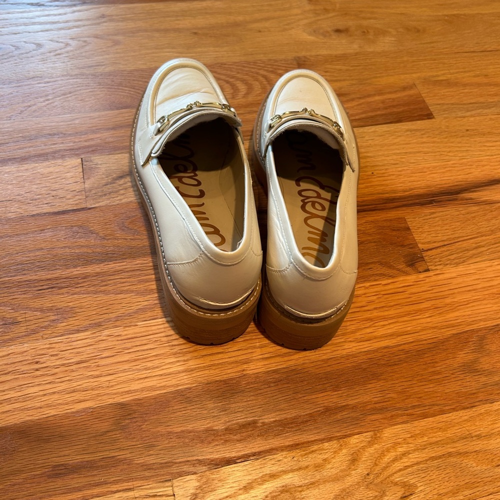 Sam Edelman Cream Flats with Horsebit Detail - Picture 3 of 3